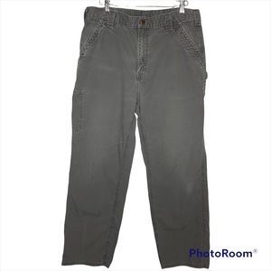 Carhartt Gray Loose Fit Dungarees Work pants B151 Fatigue Color